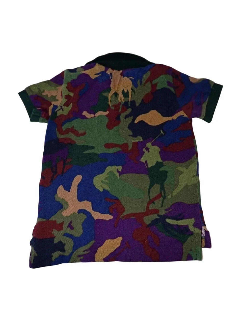 Polo Ralph Lauren Shirt Toddler 2T Camo Short Sleeve Embroidered Logo Green